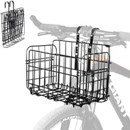Enkrio Bicycle Basket Older Bicycle Basket Folding Bicycle Basket Basket Large Capacity Load 20kg Removable Bra