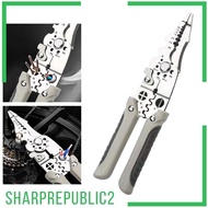[Sharprepublic2] Wire Hand Tool,Multipurpose ,Wiring Tool Electrician Plier Cable Wire Strippings Tool for Crimping, Winding