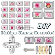 New Personalized Signature Words Italian Charms Link Fit 9mm Stainless Steel Bracelet Making DIY Jew