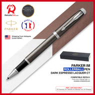 Parker IM Rollerball Pen - Dark Espresso Chrome Trim (with Black - Medium (M) Refill) / {ORIGINAL} / [RetailsON]