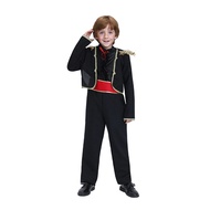 Boys Kids Black handsome Clothes Spanish Bullfighter Red Flamenco Dance Cosplay Costume Spain Tradit