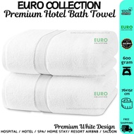 100% Natural Cotton Hotel White Towel | Bath Towel | Tuala Tebal Mandi Strong Absorbent 400G-600Gram