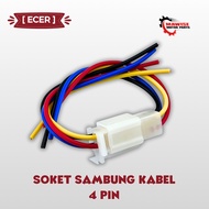 [RETAIL] 4 PIN CABLE CONNECTION SOCKET - CABLE CONNECTION SOCKET + OPPONENT FOR ELECTRICAL CABLE CON