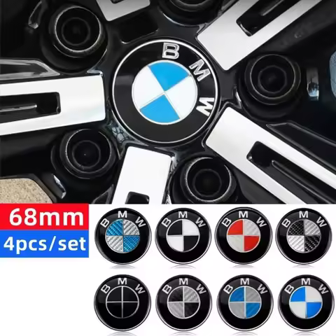68mm Car Wheel Tire Covers Rim Center Hub Caps for E36 E46 E53 E90 E60 E61 E93 E87 X1 X3 X5 X6 F30 F