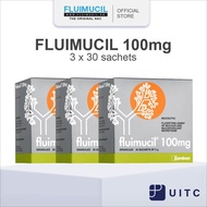 [Bundleof3] Fluimucil 100mg Sachet 3x30's - For phlegm relief
