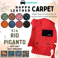 KIA RIO PICANTO UB YB JA TA 5D 6D Car Floor Rear Mat Liner Carpet Custom Made PU Leather PREMIUM CAR