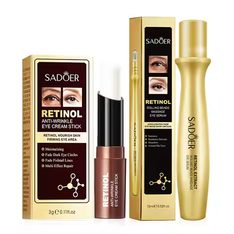 SADOER Retinol Eye Skin Care Sets Anti Dark Circles Moisturizing Anti-aging Anti Wrinkles Eye Cream