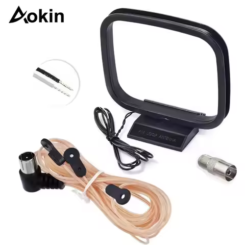 FM Antenna FM Dipole Antenna 75 Ohm Indoor FM Radio Antenna AM Loop Antennas for Car Radio Music Equ