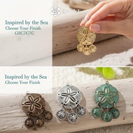 QrhYK Vintage Antique Bohemian Sand Dollar Pendants Lightweight for DIY Earring Keychain Jewelry Mak