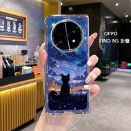 OPPO Find N6 N3 Phone Case Find n6 N5 Transparent Find Folding Screen N3 Hard Case Starry Sky Black 