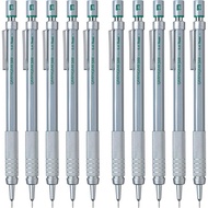 Pentel GraphGear 500 Mechanical Pencil 0.4mm - 10-Pack (Silver)