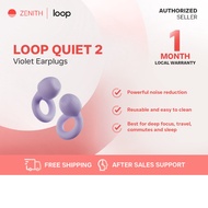 LOOP Quiet 2 Violet Noise Reducing Earplugs (-24dB) for Focus, Napping & Travelling