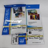 CORAL A4 PHOTO PAPER||Glossy photo paper A4/ 120/180/210/230gsm