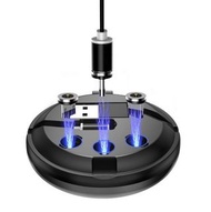 3合1伸縮磁性USB充電線 galckp 3 in 1 Retractable Magnetic USB Charging Cable 快充線 快充叉電器 磁吸充電 USB無線電池充電機 2A3A充電