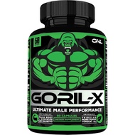 GORIL-X Testosterone Booster Men 60 Capsules Workout Supplement Increase Size, Strength Energy 1000mg Male Enhancing Horny Goat Weed - Maca Root, Tongkat Ali &amp; Tribulus Terrestris