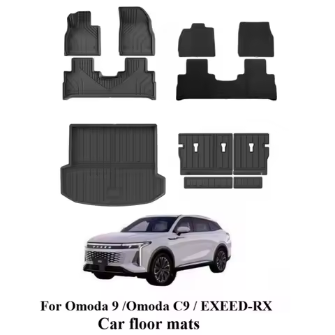 For JAECOO OMODA 9 //C9/ Chery Exeed RX 2025-2023 Car Floor Mats Cargo Liner Trunk Pad TPE 3D Foot M