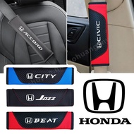 Honda Car Safety Seat Belt Cover For Honda City Jazz Beat Civic Accord HRV CRV Accessories Safety Belt Cover Fashion Carbon Fiber Style