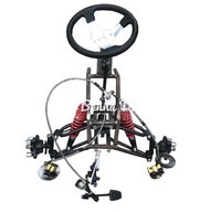 ชุดโครงหน้ารถ ATV ปีกนก โช๊ค แฮนด์ เบรคสองล้อหน้า ดุมล้อ 4 รู ทแยง110 ช่วงล่างด้านหน้ารถ atv