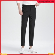 VENGOZ - Men's Formal Pants Classic Buckle Gurkha Pants Grey