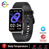 นาฬิกาสุขภาพ Fitness Trackers Monitor Smart Watch for Men ECG+PPG Blood fitness Bracelect Ladies Smartwatch Women