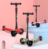 Children Scooter 3 Wheel Scooter With Flash Wheels Kick Scooter For 3-12 Year Kids Adjustable Height Foldable Children Scooter