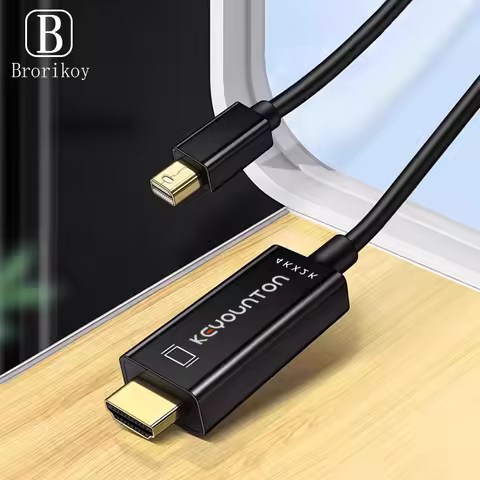 1.8M 3M 25CM Mini DP Display Port Thunderbolt 2 To HDMI-compatible Cable Pro Adapter Plated Gold for