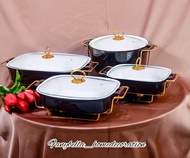 prasmananQueen Rose keramik mewah maron import peralatan makan wadah saji makanan (harga satuan)