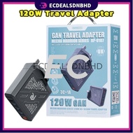 🔥【READY STOCK】🔥 RMAX RP-U107 Travel Adaptor | 120W 3 USB Type-C Ports | Charger Plug