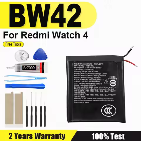 BW42 High Quality Battery For Redmi Watch 4 Battery BW42 For Xiaomi Red mi Watch 4 Watch4 + Free Too