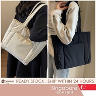 [SG SELLER] Women Cloud Tote Bag Simple Puffer Shoulder Bag Simple Cloud Bag Casual Tote Bag