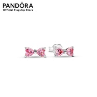 Pandora Silver Bow sterling silver stud earrings