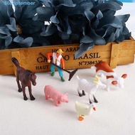 SEPTEMBER Figurines Cow Goat Farmland Worker Animal Model Home Decor Crafts Fairy Garden Ornaments