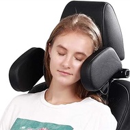 Xergur Car Headrest Pillow, Memory Foam Road Pal Headrest, Adjustable Car Seat Head Neck Support Pillow for Kids and Passenger - Sleep Better on Long Trips (Black)