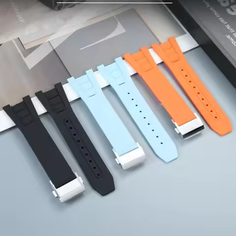 New TPU Ruuber strap For Bell Ross INSTRUMENTS BRX5/BR05 watch Band 25mm For Bell&Ross Waterproof Br