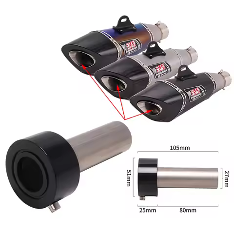 51mm Universal Motorcycle Off-road Exhaust Can Muffler Baffle Removable For Yoshimura