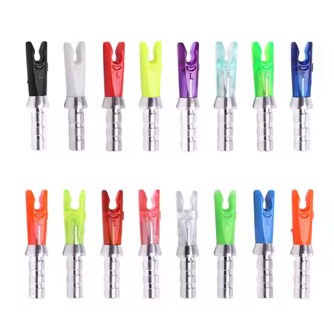 36ps/pack Arrow Pin Nocks Size L Arrow Nock +Aluminum Pin For ID 4.2mm 6.2mm Carbon Arrow Shaft DIY 