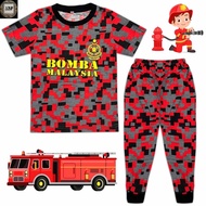 (6M-11Y)Full Cotton Kids Pajamas - Sleepwear Boy Baju Tidur Budak Kanak Lelaki Pakaian Seragam  Sedondon Badan Uniform