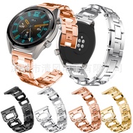 Suitable for HUAWEI HUAWEI watch GT/GT2 D-Shaped Zinc Alloy Diamond Strap Steel Band 42/46MM LBS4