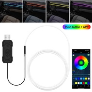 YOUNGSTAR 2/3M RGB LED Car Interior Optic Atmosphere Light Strip APP Control Ambient Neon Invisible 