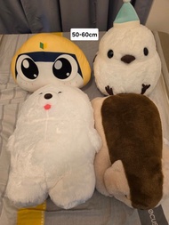 【多圖❗️】【全新❗️+有牌❗️】Sanrio 布甸狗 可愛卡通毛絨中型公仔 排球少年 温泉系列 動物 柴犬 辣椒醬 pokemon 蛋蛋 3D拼圖 GALAGALA 大廚系列毛公仔 keroro t