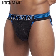 JOCKMAIL กางเกงในชายสีดำตาข่ายพรางตากางเกงในผู้ชายใหม่ Jockstrap กางเกงชั้นในชาย