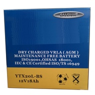 Calcium Plus AGM Tech YTX20L-BS Motorcycle Battery