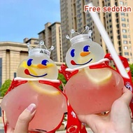 Botol minum mixue Snow King Bahan Plastik Tumblr Wang 1400ml