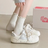 Dexun casual white sneakers soft comfortable cute versatile women's casual sneakers