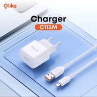 (1PCS) OLIKE C113M Charger Includes Micro USB Cable 1 Meter Long 1A Safe Charging Original OLIKE C11