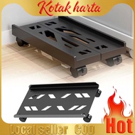 50cm CPU Host Rolling Stand/Steel Mount Adjustable Mobile Bracket/4 Rotatable Caster/Desktop Office 
