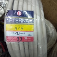 KABEL ETERNA 3X2.5 3X2,5 POTONGAN NYM 30, 31, 32 ,33 ,35, 35 ,36 METER