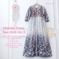 Baju lebaran terbaru 2025 Dress Anak Perempuan Umur 12-16 Tahun Malaika#3 Dress Teen