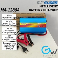 SUOER 80A 12V Lead-Acid Battery Four Phase Battery Charger MA-1280A