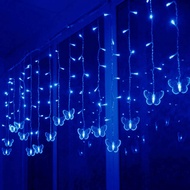Butterfly Icicle Garland String Lights Christmas Decorations For Home Festoon Led Light 3.5M Droop 0